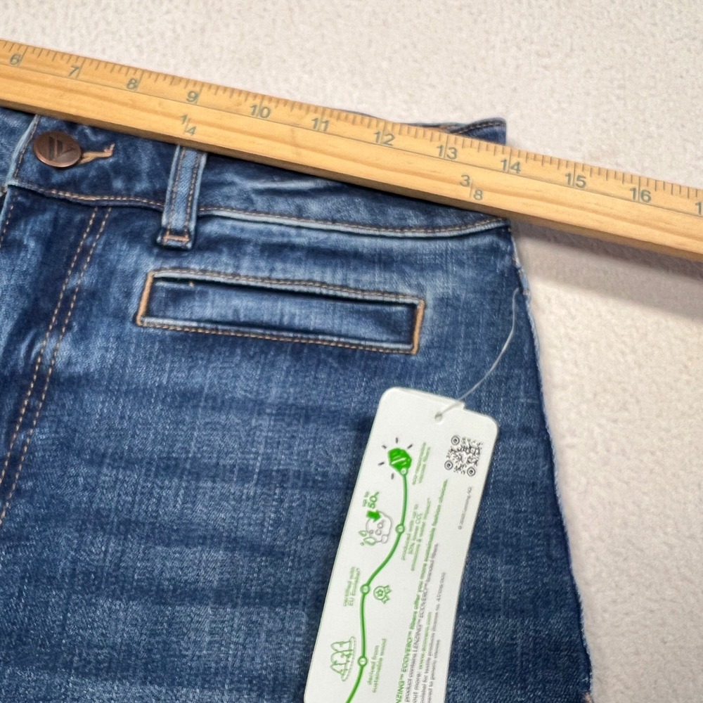 Venus Wide Leg Jeans Women 8 Blue EcoVero Sustainable High Rise Trendy Boho New - Picture 13 of 15